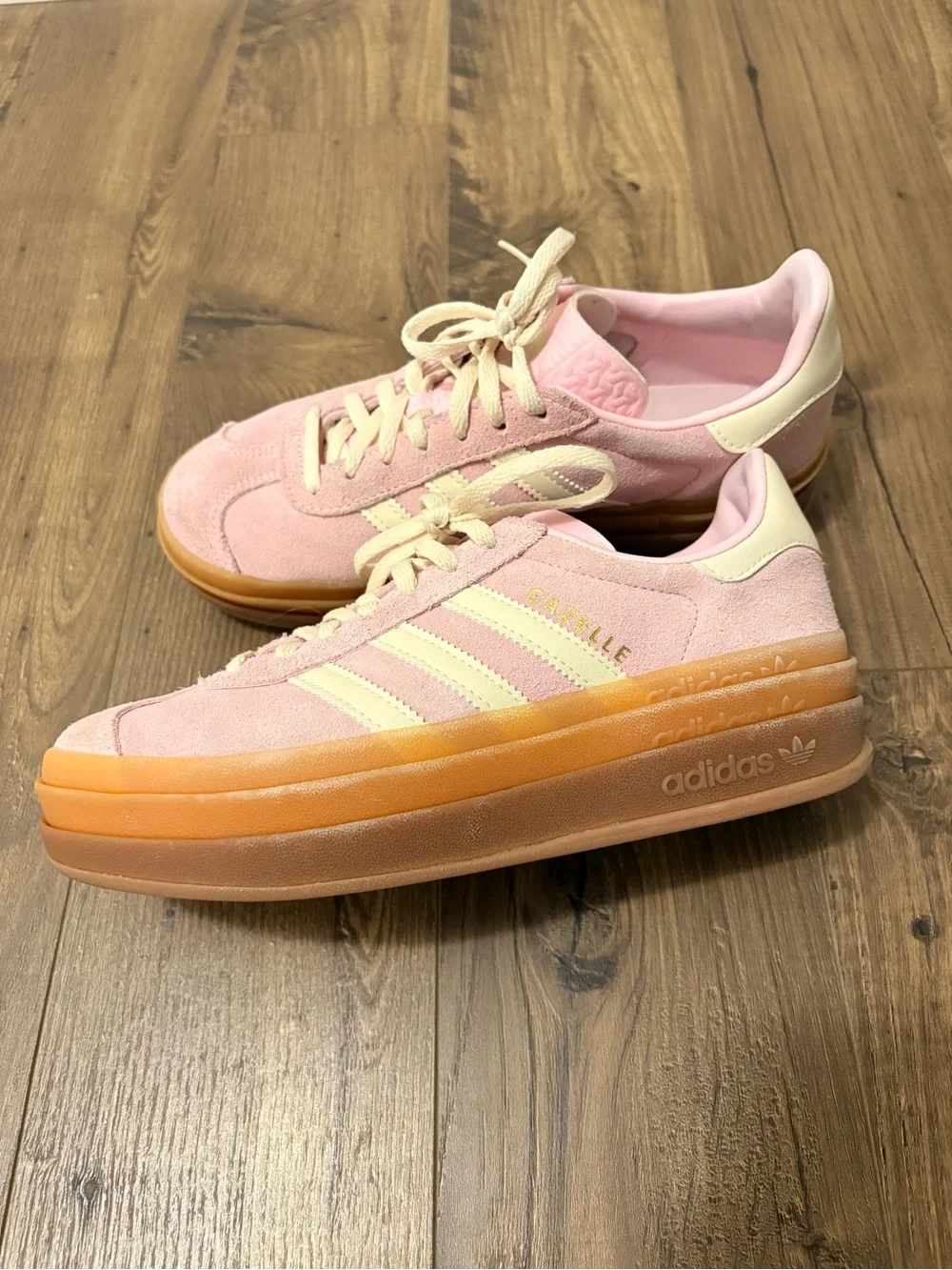 adidas Women’s Platform Gazelle Sneakers - Pink, Cream, Gum